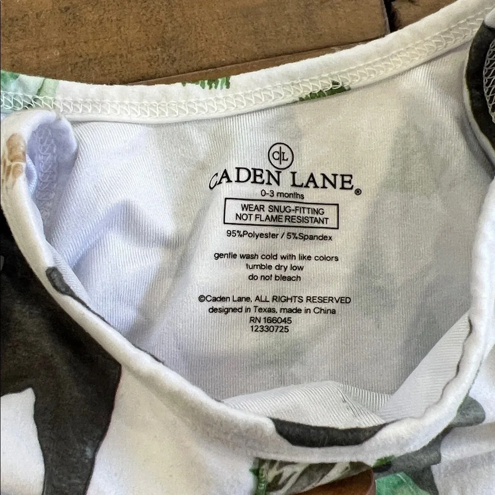 Caden lane forest friends knotted gown 0-3 months mountains bears